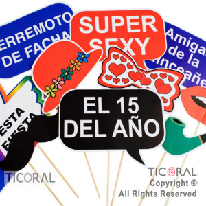 PHOTO PROPS FIESTA DE 15 A�OS X12